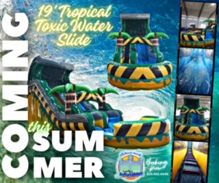 19' Yellow Toxic Tropical Water Slide