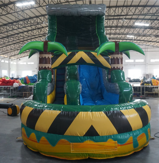 19' Yellow Toxic Tropical Water Slide