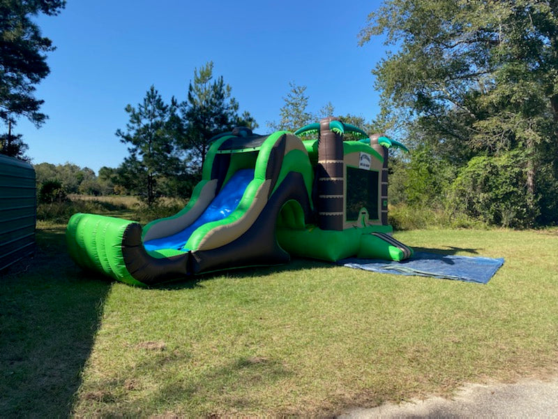 Tropical Combo Slide Bouncer (Dry)
