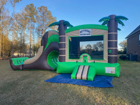 Tropical Combo Slide Bouncer (Dry)