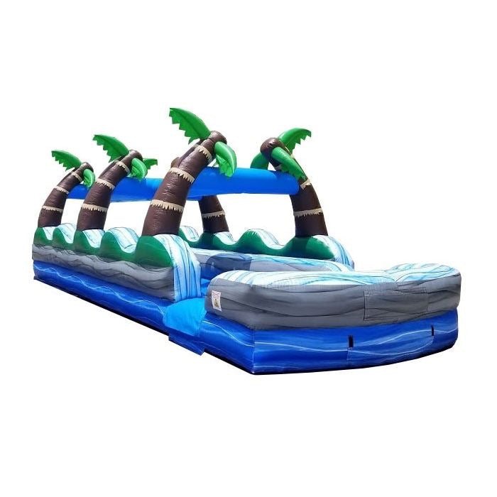 35' Tropical Marble Dual Lane Inflatable Slip n Slide with Blower - Velcro